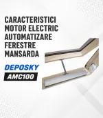 Motor electric automatizare ferestre mansarda DEPOSKY AMC100 - imagine 3