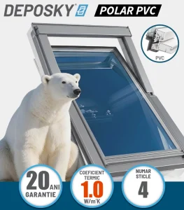 fereastra mansarda deposky polar pvc cu patru sticle