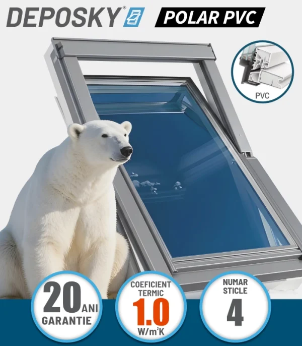 fereastra mansarda deposky polar pvc cu patru sticle