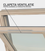 fereastra mansarda deposky polar termo clapeta de ventilatie