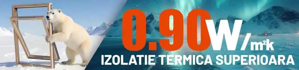 Fereastra mansarda DEPOSKY POLAR TERMO cu Uw 0.90 W pe metru patrat K pentru izolatie termica superioara